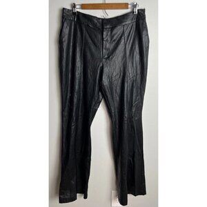 Avec Les Filles Size 14 Black Faux Leather High Waisted Trouser Pants Women’s